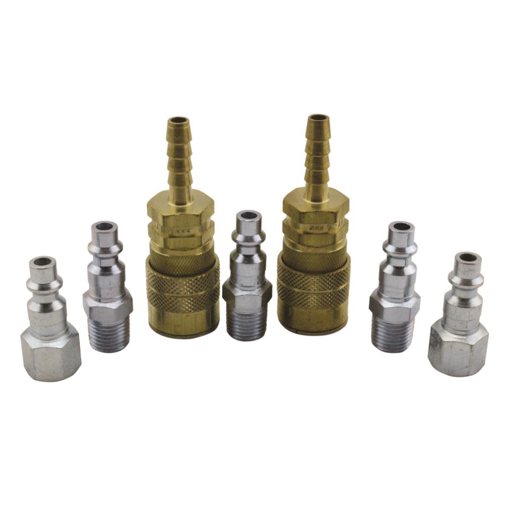 Milton (S-212) 1/4″ NPT M-Style Coupler and Plug Kit (7-Piece) - Flockneti