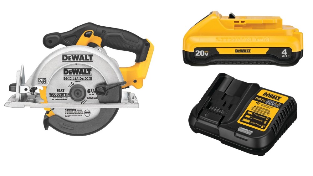DEWALT 20V Max 6 1/2″ Circular Saw with Starter Kit Bundle - Flockneti