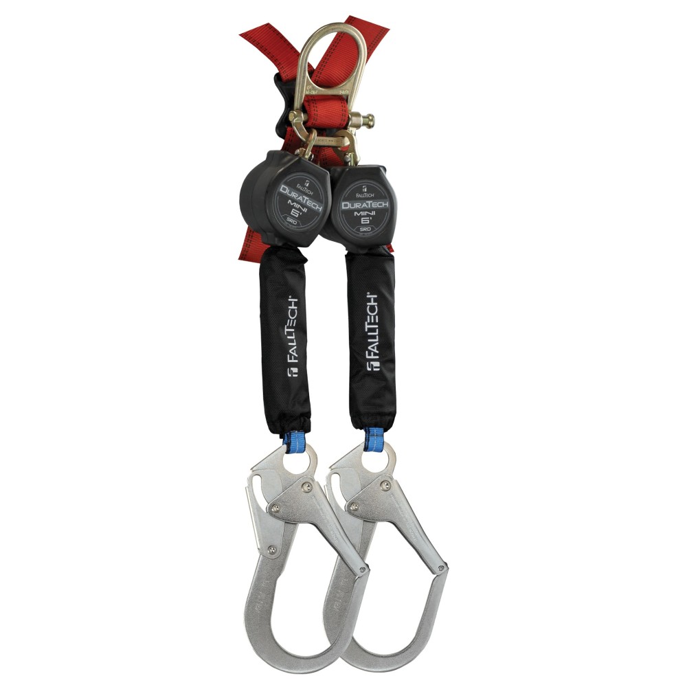 Falltech DuraTech 6′ Dual Leg Mini Personal SRL with Steel Hook - Flockneti