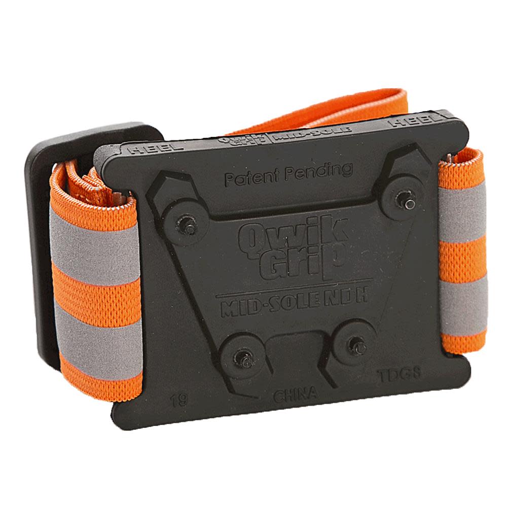 Due North Stud Mid-Sole Footwear Traction Aid Tungsten Carbide Spikes Universal Unisex Black/Orange - Flockneti