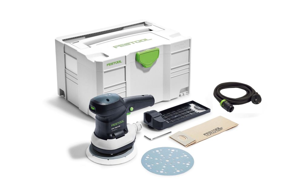 Festool 3 mm ETS 150/3 EQ-Plus Corded Random Orbital Sander - Flockneti