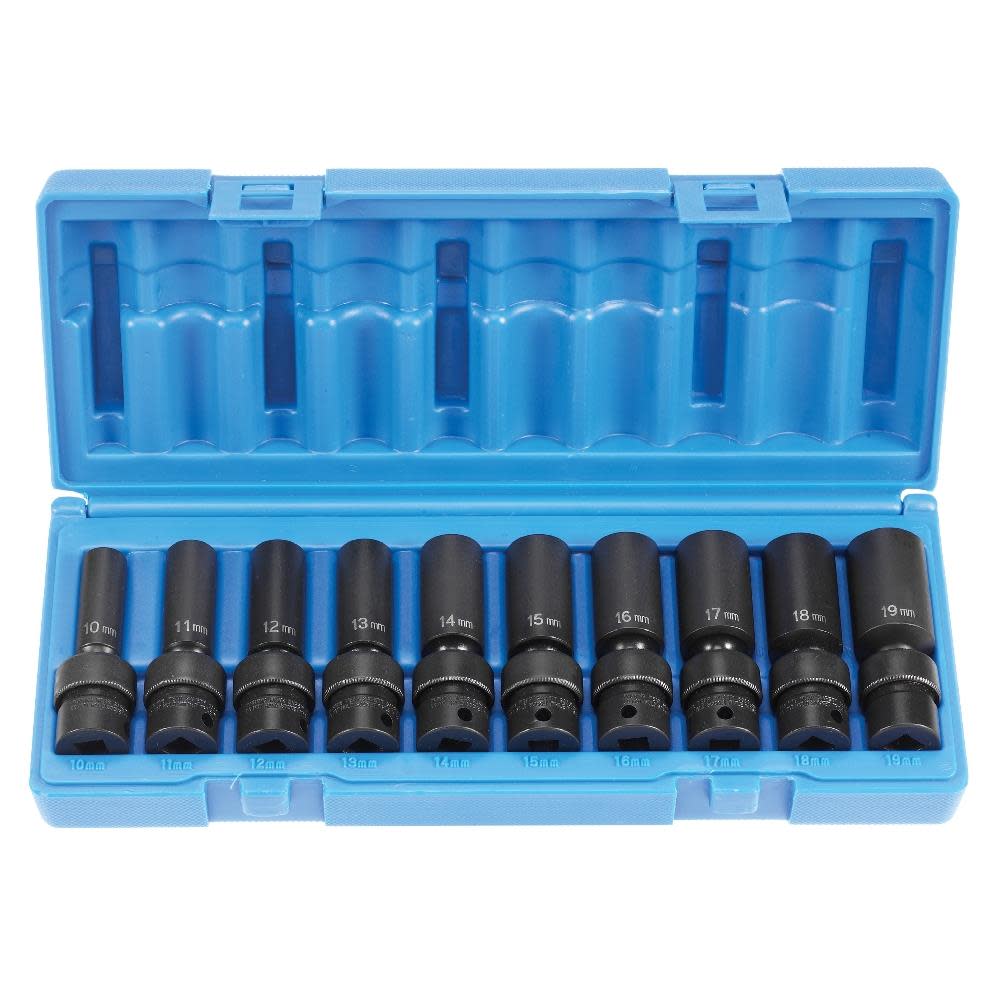 Grey Pneumatic Metric Socket Set 3/8″ Drive Deep 10pc - Flockneti