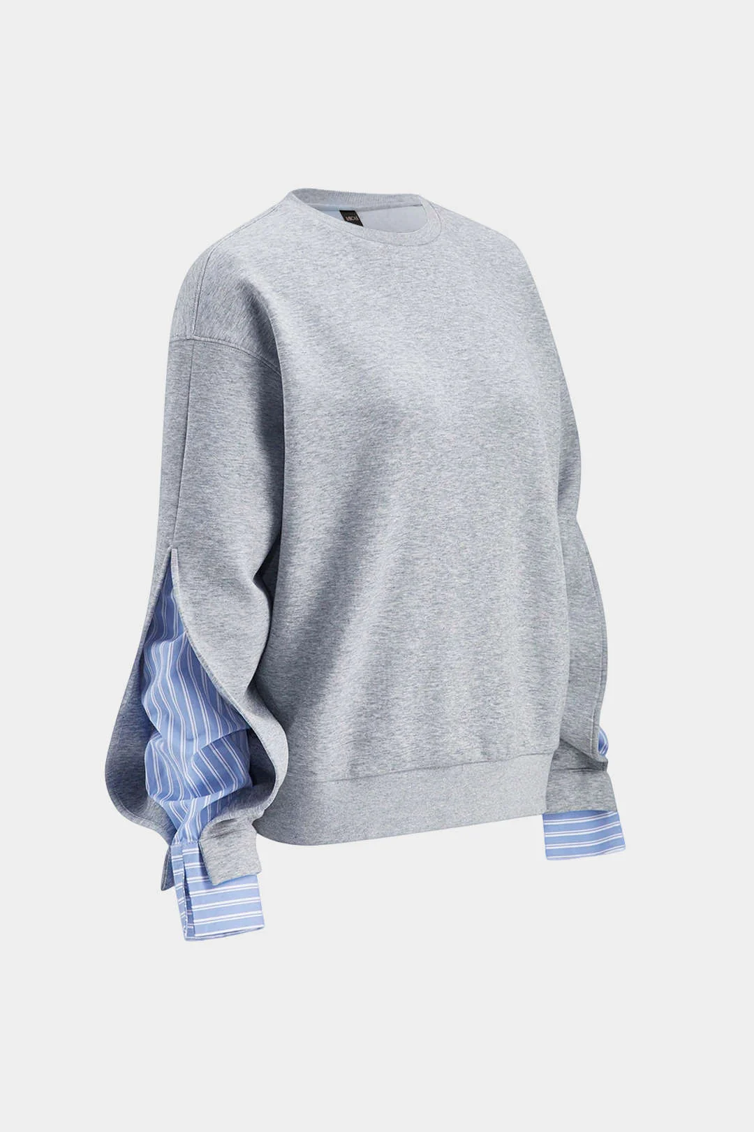 Patchwork Round Neck Sweatshirt - Flockneti