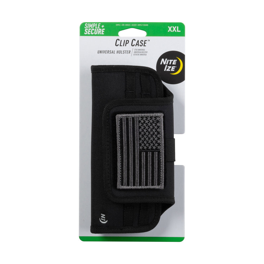 Nite Ize Clip Case Horizontal Universal Phone Holster XXL USA Patch - Flockneti