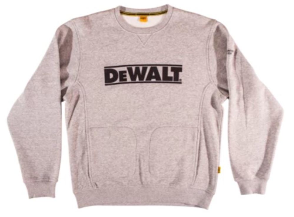 DEWALT Logo Crewneck Sweatshirt Heather Gray XL - Flockneti