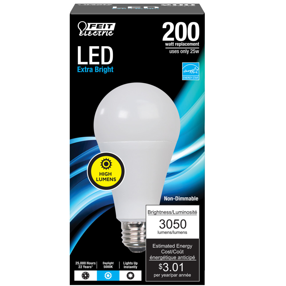 Feit Electric 200W A21 5000K High Output LED Bulb 1pk - Flockneti