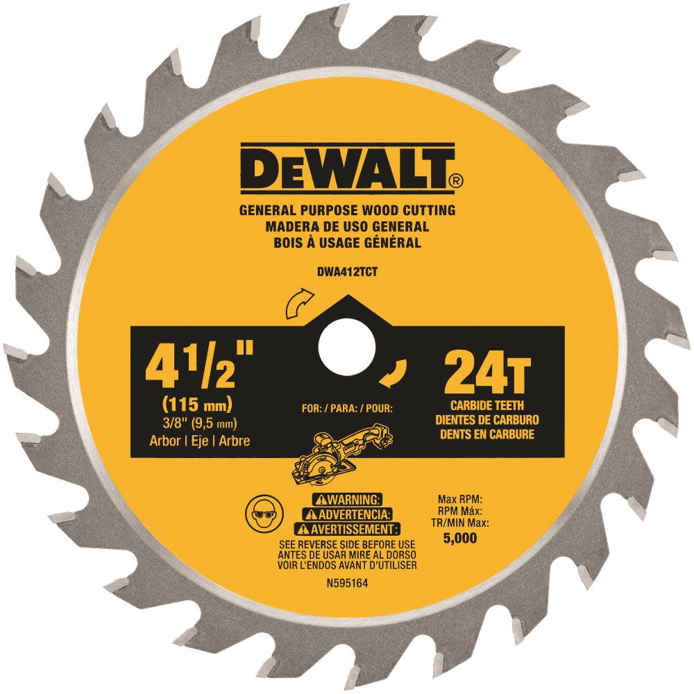 DEWALT 4-1/2 In. 24T TCT Saw Blade - Flockneti