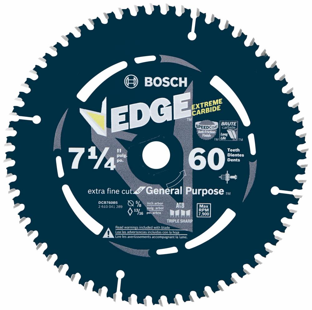 Bosch 7-1/4 In. 60 Tooth Construction Portable Saw Blade Ultra-Fine Finish - Flockneti