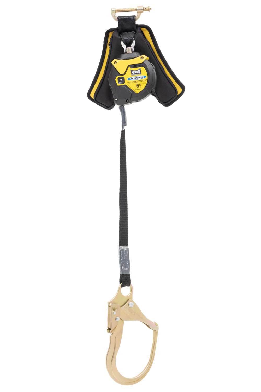 Werner Bantam 6′ Web Leading Edge Self Retracting Lifeline with Steel Form Hook - Flockneti