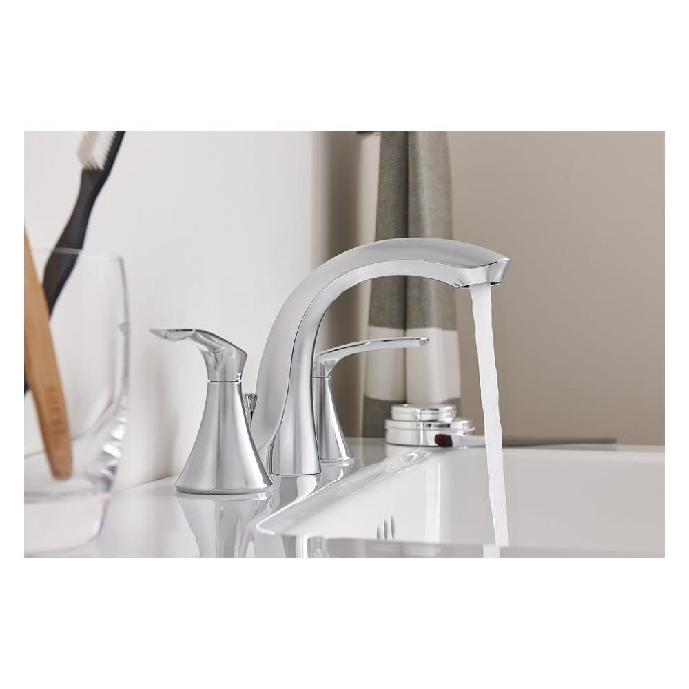 Moen Darcy Bathroom Lavatory Faucet Chrome 2 Handle High Arc - Flockneti