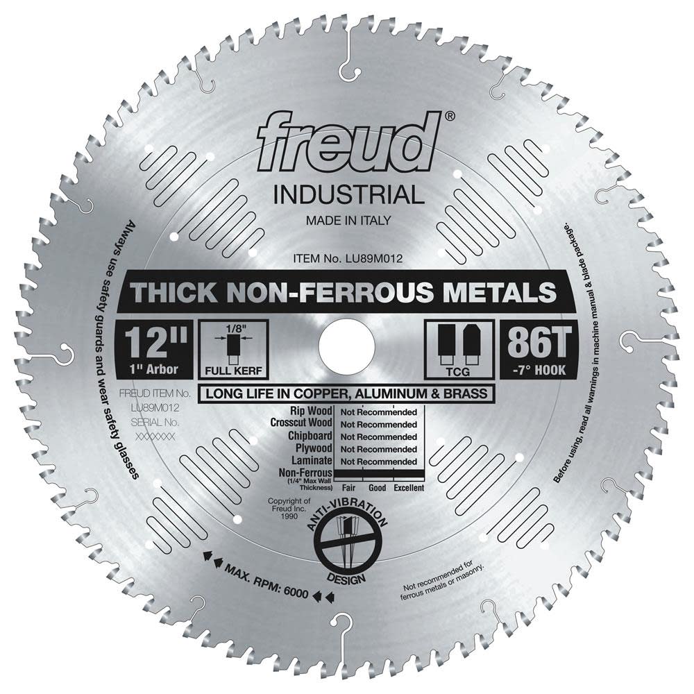 Freud 12″ Thick Non-Ferrous Metal Blade - Flockneti