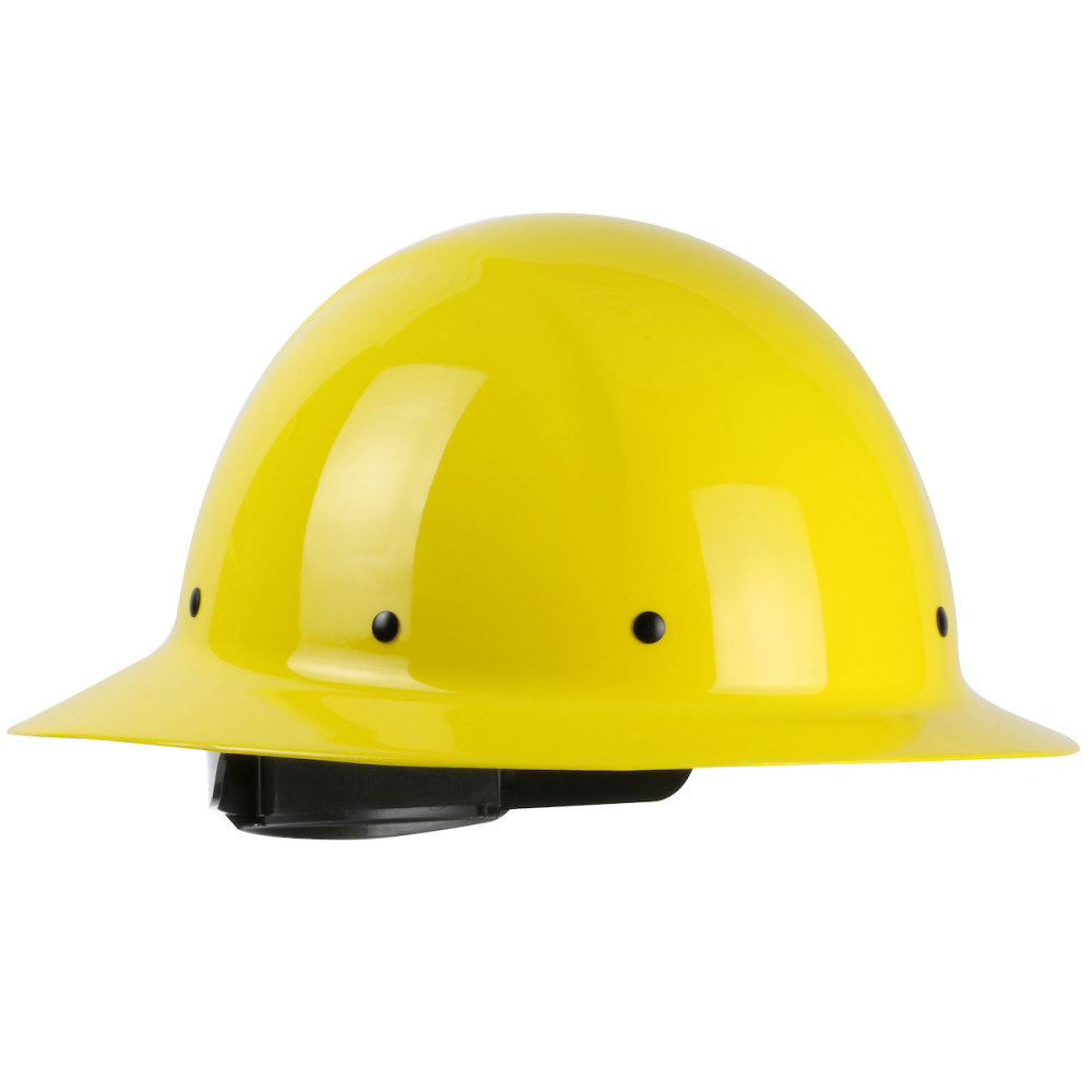 Protective Industrial Products Dynamic Wolfjaw Hard Hat Yellow Full Brim Smooth Dome - Flockneti