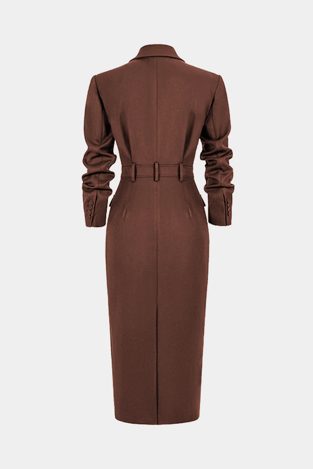 Notched Lapel Button Pocket Coat - Flockneti
