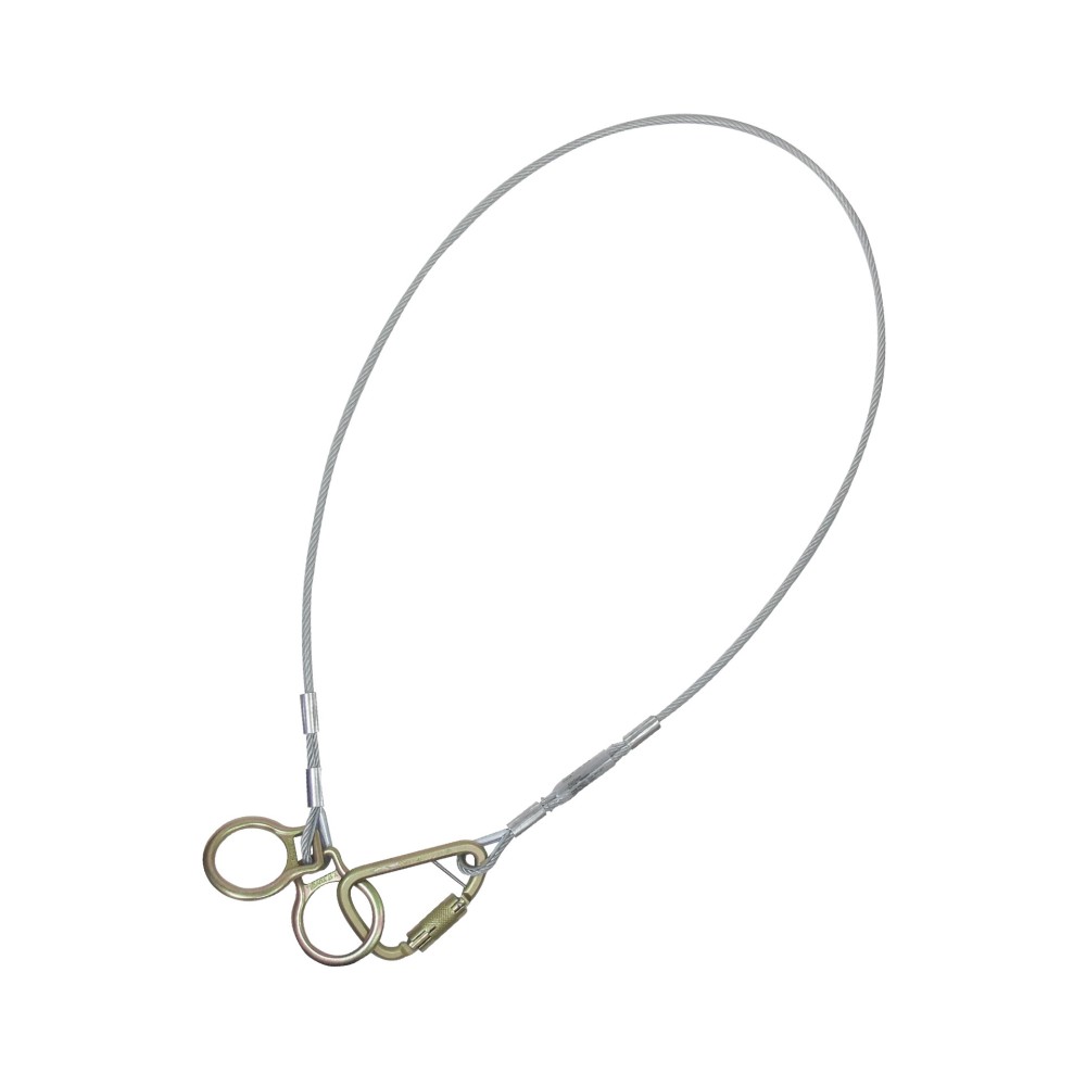 Falltech 3′ Carabiner Sling Anchor with Galvanized Steel Cable - Flockneti