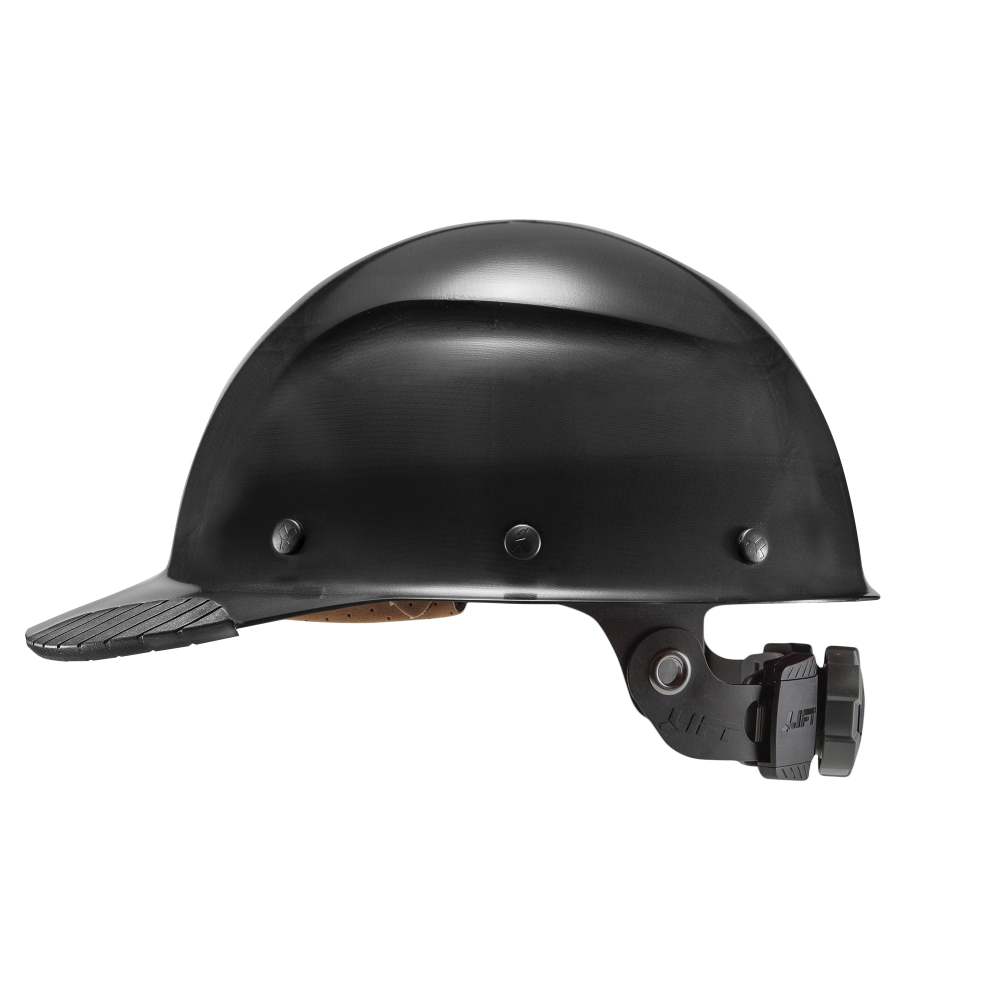 Lift Safety Hard Hat DAX Matte Black Fiber Resin Cap Style - Flockneti