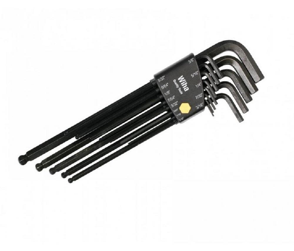 Wiha Ball End Hex Long Arm L-Key 13 Pc. Set - Flockneti