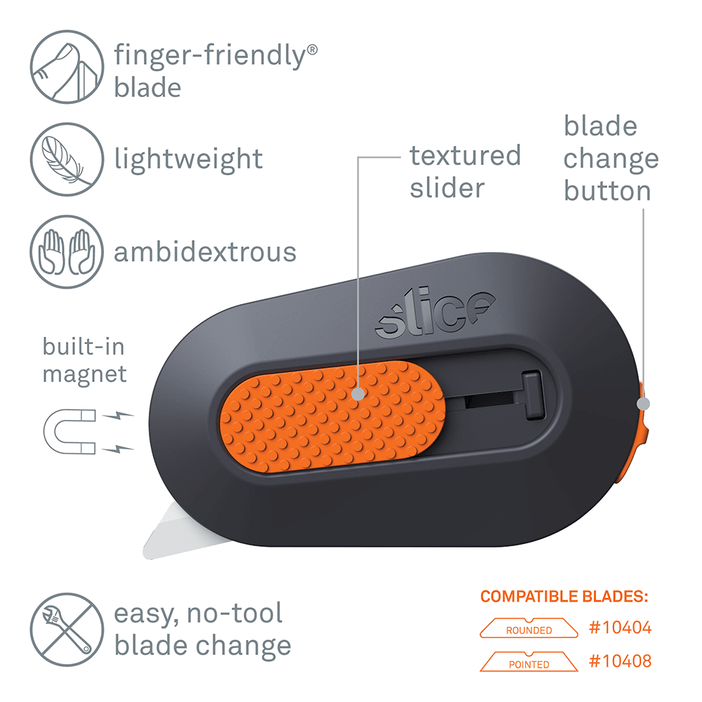 Slice Mini Cutter Black/Yellow Auto Retractable Zirconium Oxide - Flockneti
