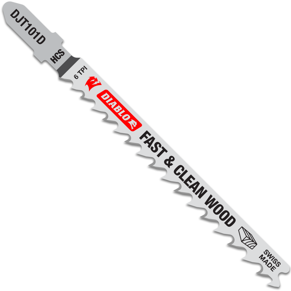 Diablo Tools 4″ 6 TPI HiCarb Steel T-Shank Jig Saw Blades for Fast Cuts - Flockneti