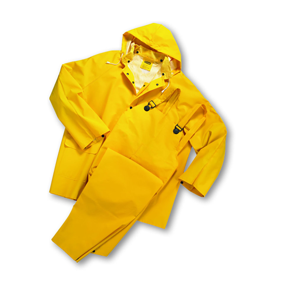 Protective Industrial Products Rainsuit West Chester Yellow PVC/Polyester Large 3pc - Flockneti