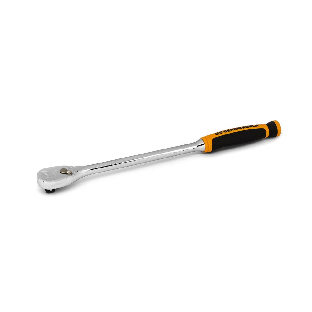 GEARWRENCH 3/8″ Drive 90 Tooth Long Handle Dual Material Teardrop Ratchet 13″ - Flockneti