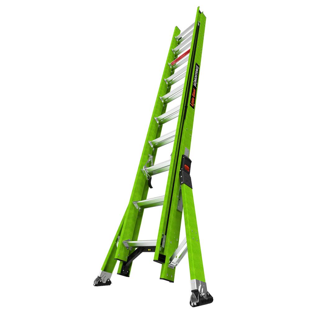 Little Giant Safety HyperLite SumoStance 20 ft Type IA Fiberglass Extension Ladder - Flockneti