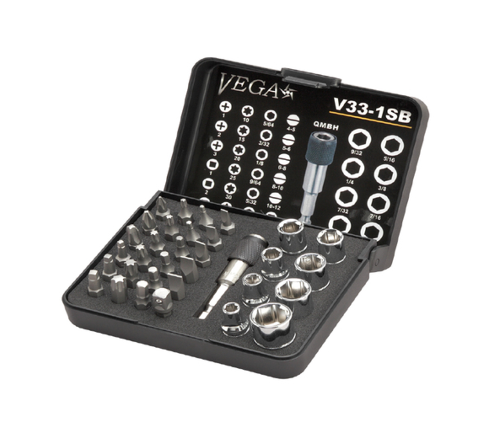 Vega Driver Bit and Socket Set 33pc - Flockneti