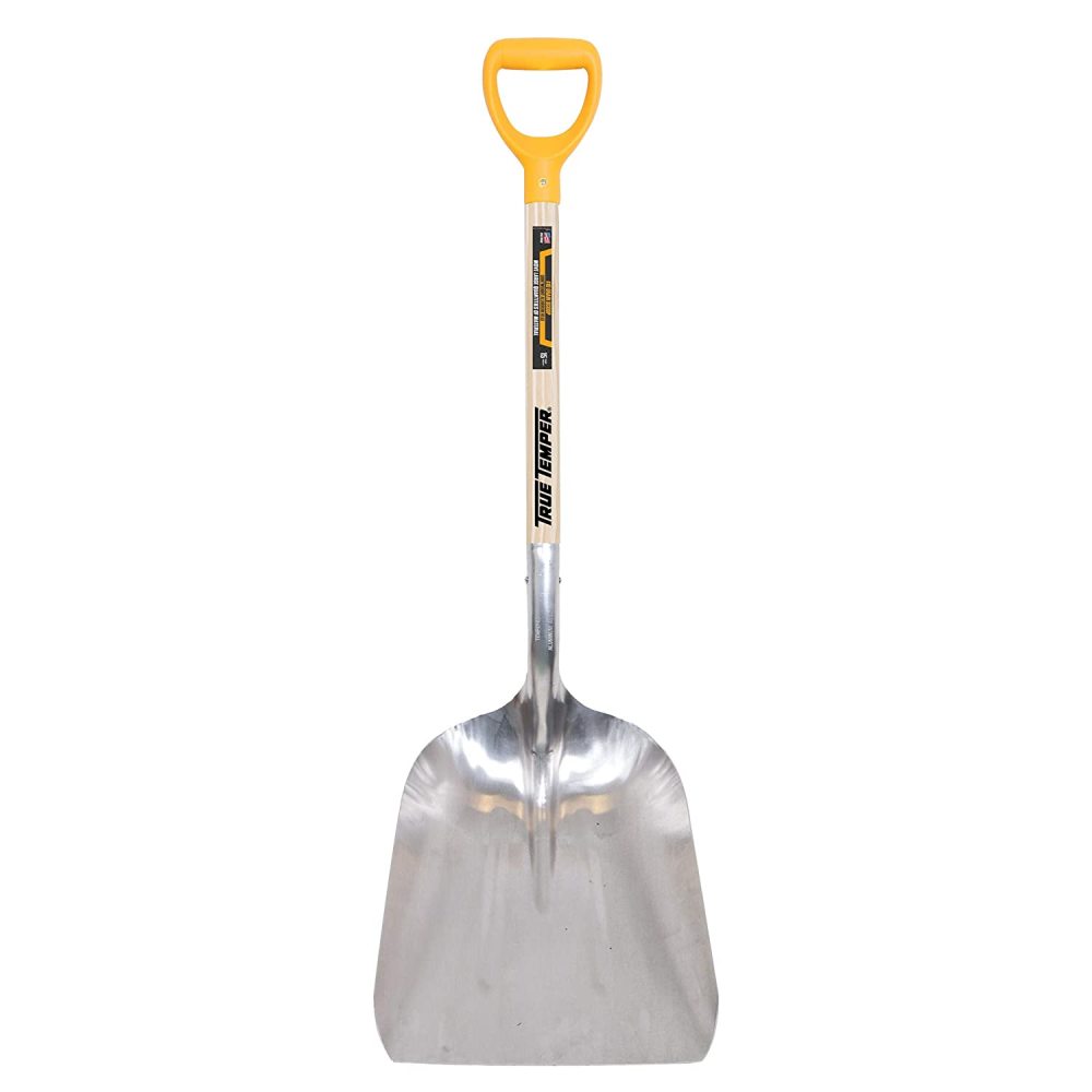 True Temper #12 Aluminum Scoop with D-Grip on 26″ Hardwood Handle - Flockneti