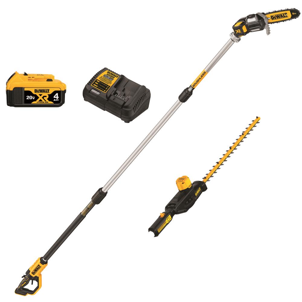 DEWALT 20V MAX* Lithium-Ion Cordless Pole Saw and Pole Hedge Trimmer Combo Kit - Flockneti
