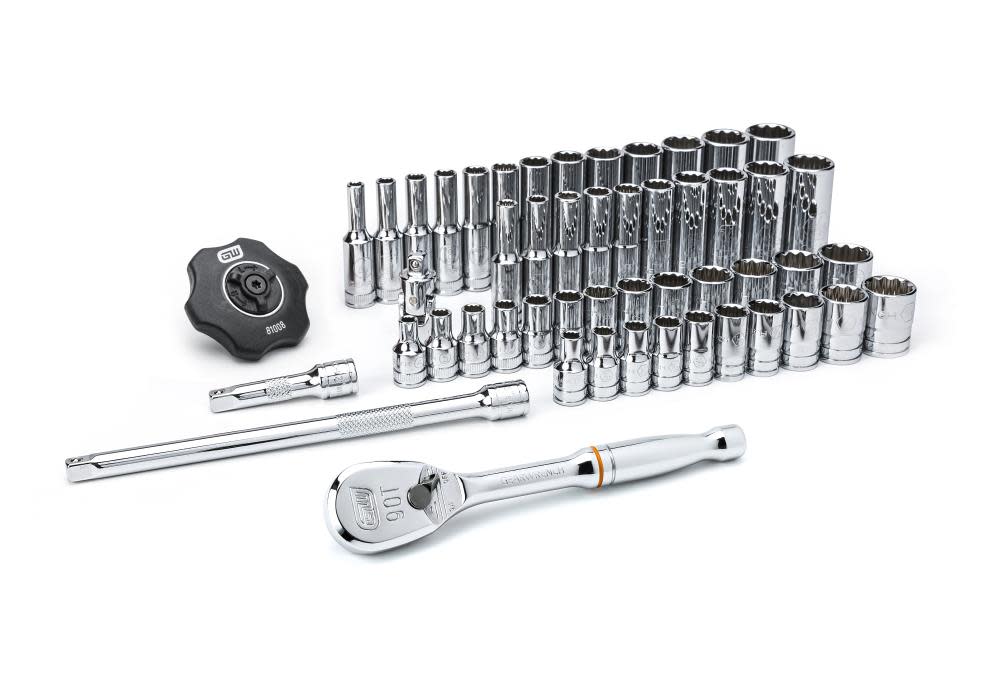 GEARWRENCH 51 Pc 1/4″ Drive 12 Point SAE/Metric Mechanics Tool Set - Flockneti