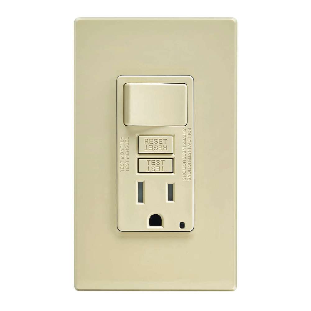 Leviton SmartlockPro GFCI Outlet 15A 125V Ivory NEMA 5-15R - Flockneti