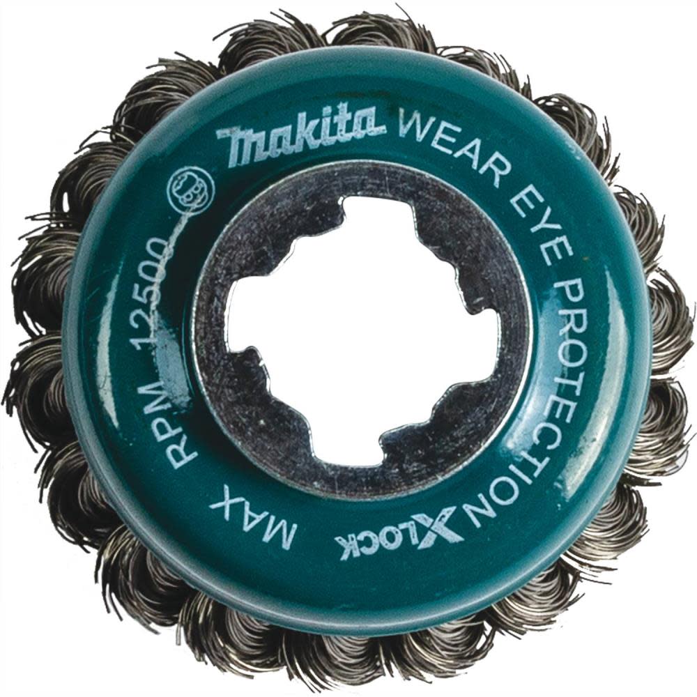 Makita X-LOCK 3-1/8″ Carbon Steel Knot Thin Wire Cup Brush - Flockneti