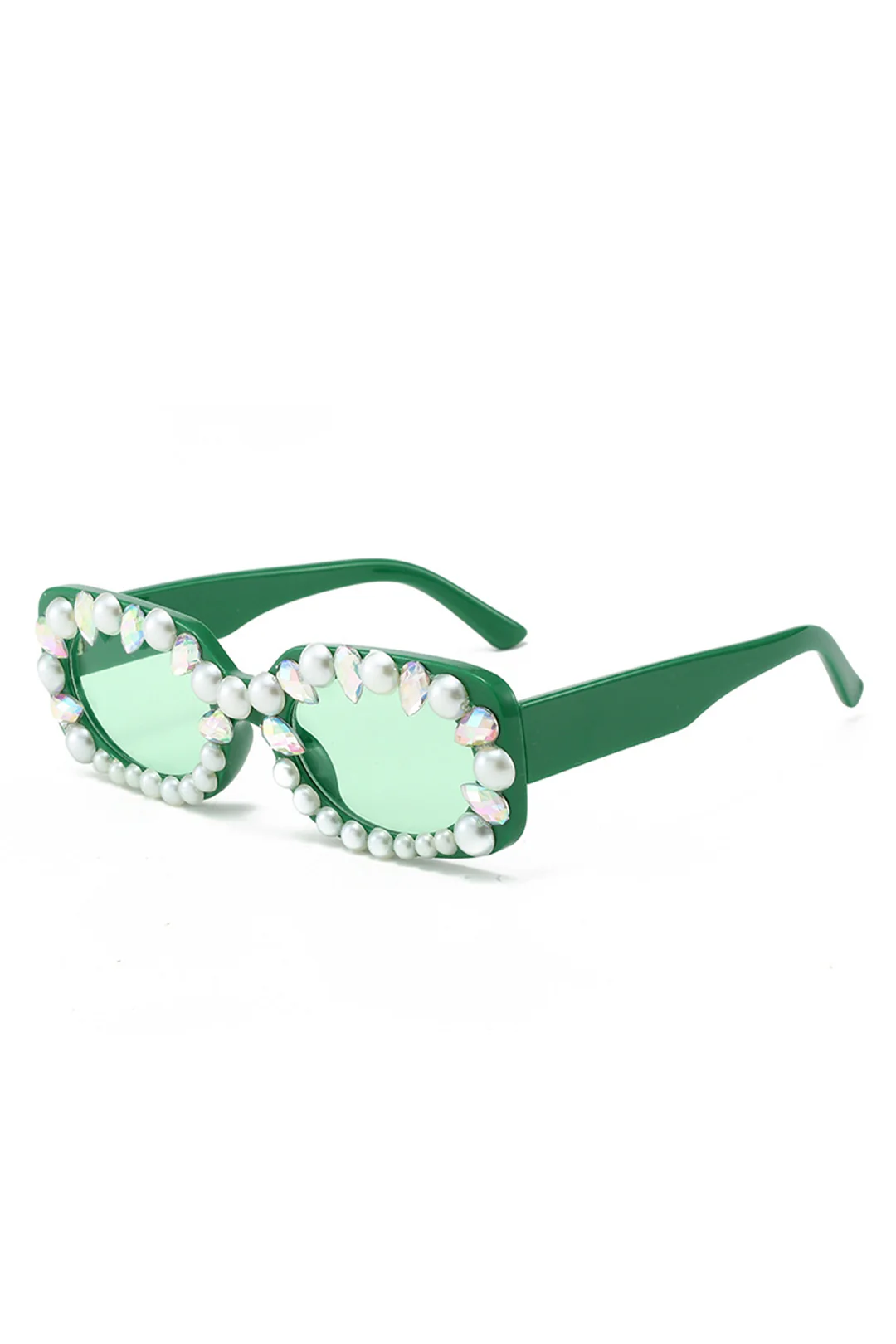 Pearl Diamond Decor Sunglasses - Flockneti