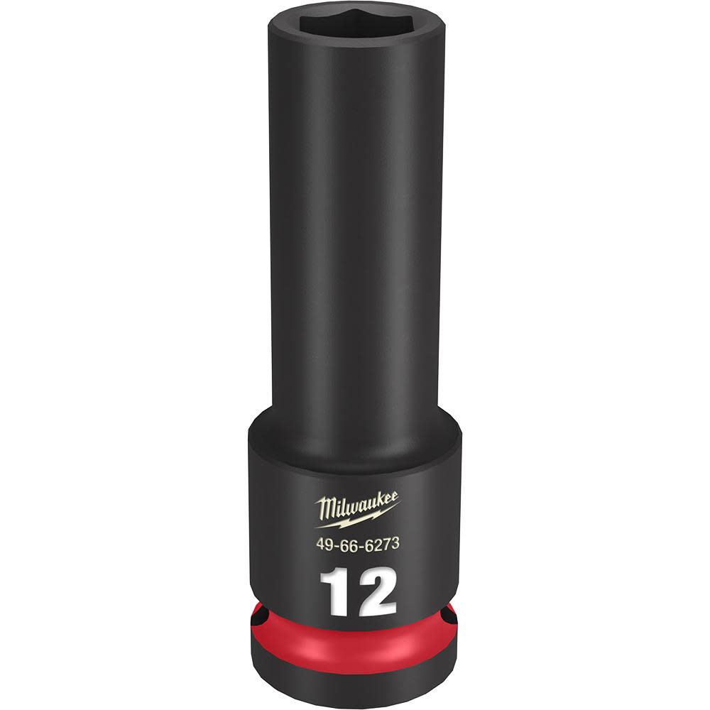 Milwaukee SHOCKWAVE Impact Duty Socket 1/2″ Drive 12MM Deep 6 Point - Flockneti