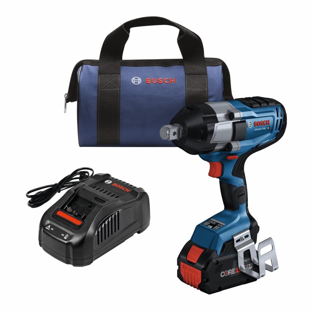 Bosch PROFACTOR 18V Connected 3/4″ Impact Wrench Kit with Friction Ring & Thru-Hole - Flockneti