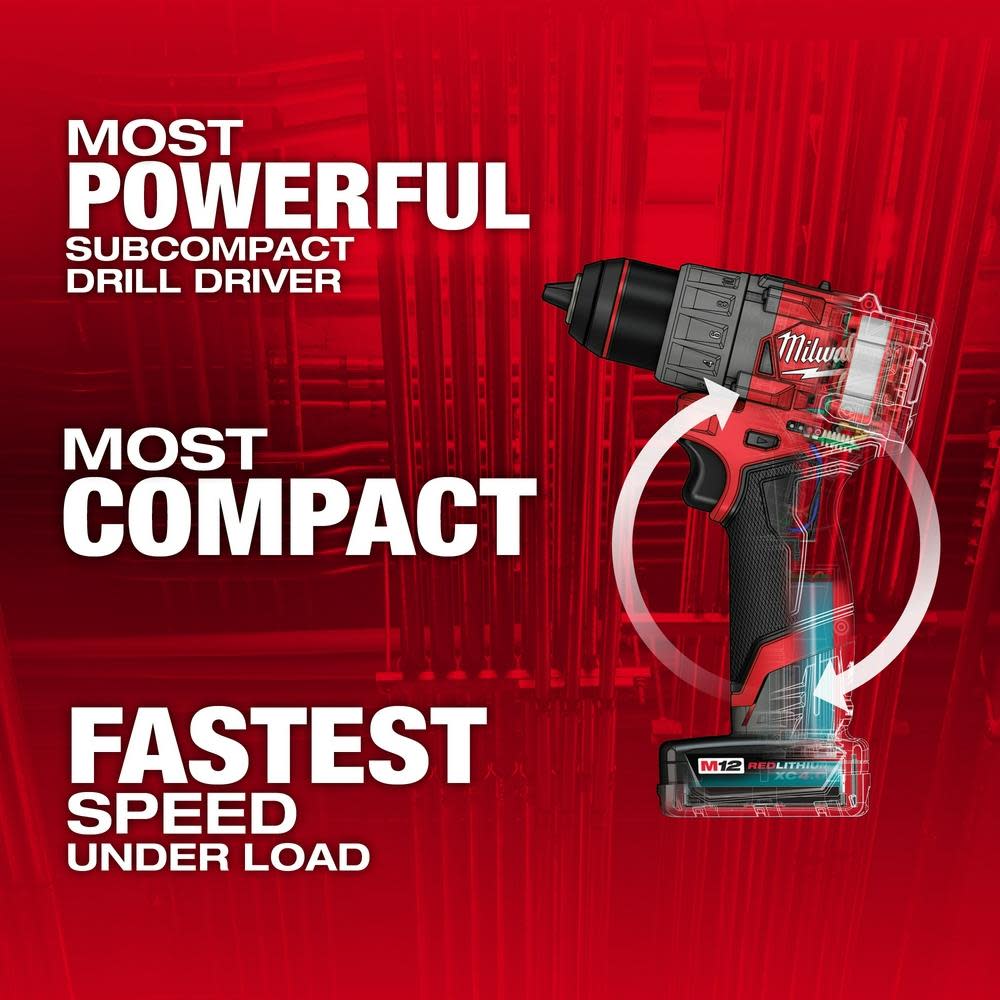 Milwaukee M12 FUEL 1/2″ Drill/Driver Kit - Flockneti