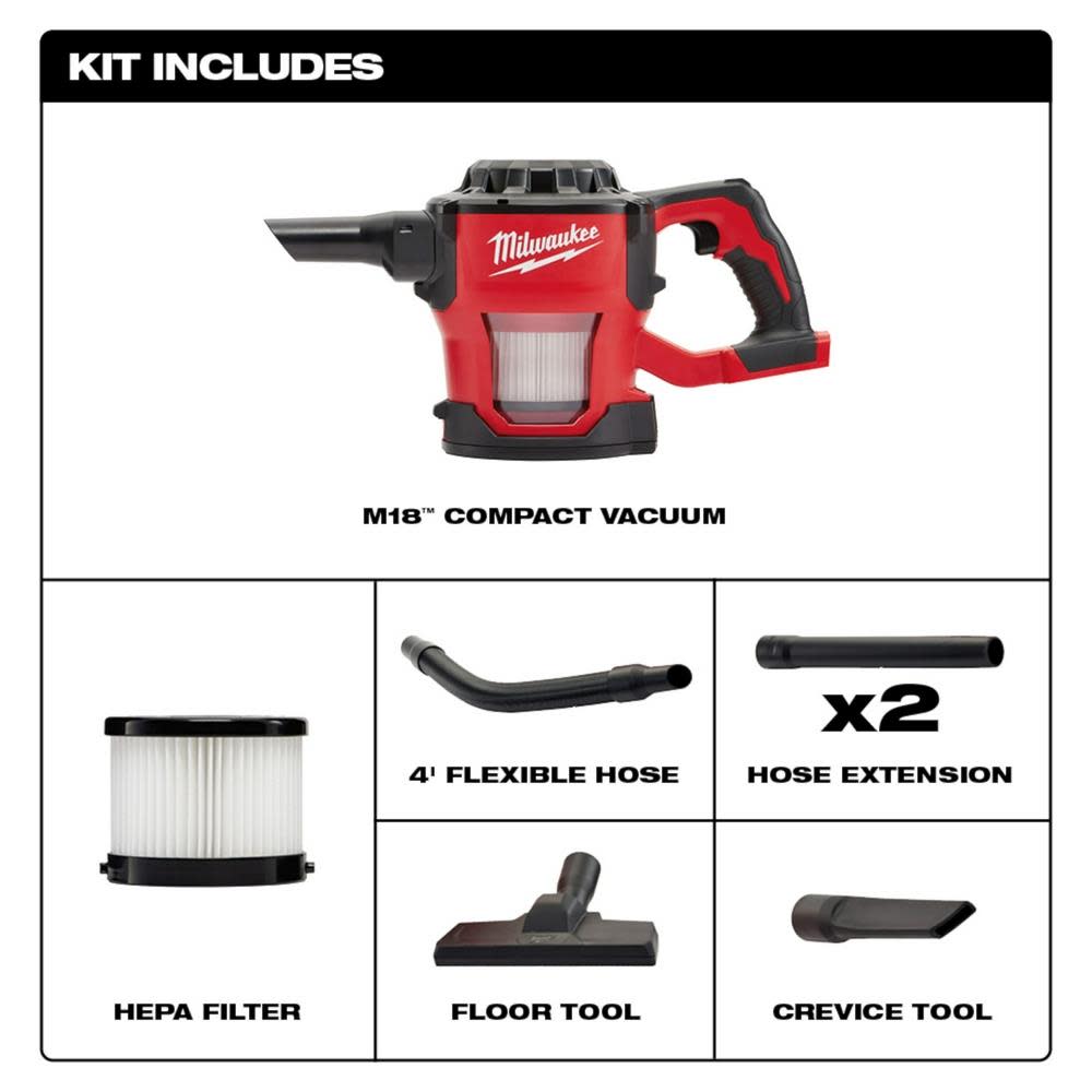 Milwaukee M18 Compact Vacuum - Flockneti