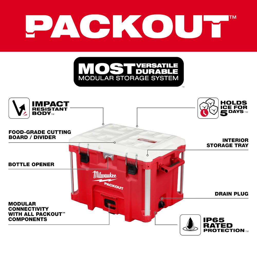 Milwaukee PACKOUT XL Cooler 40qt - Flockneti