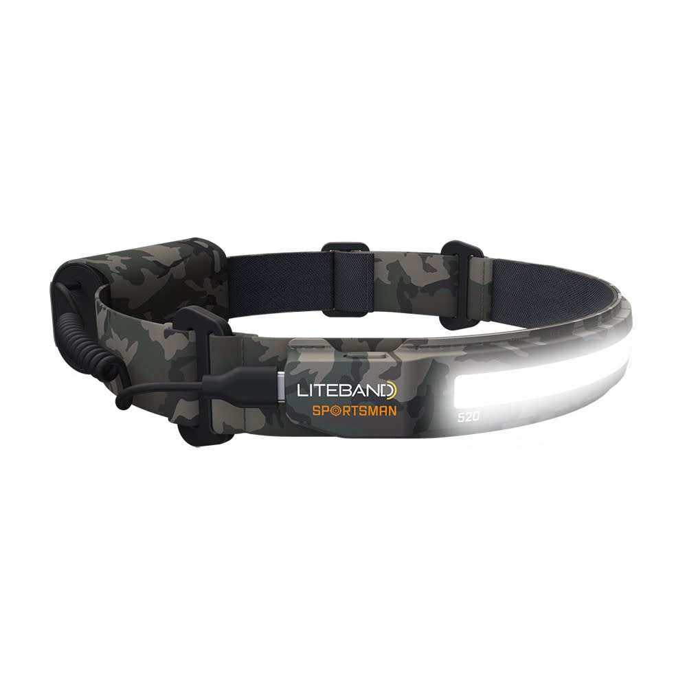 Liteband Sportsman 520 Wide-Beam Camo LED Rechargeable Headlamp - Flockneti