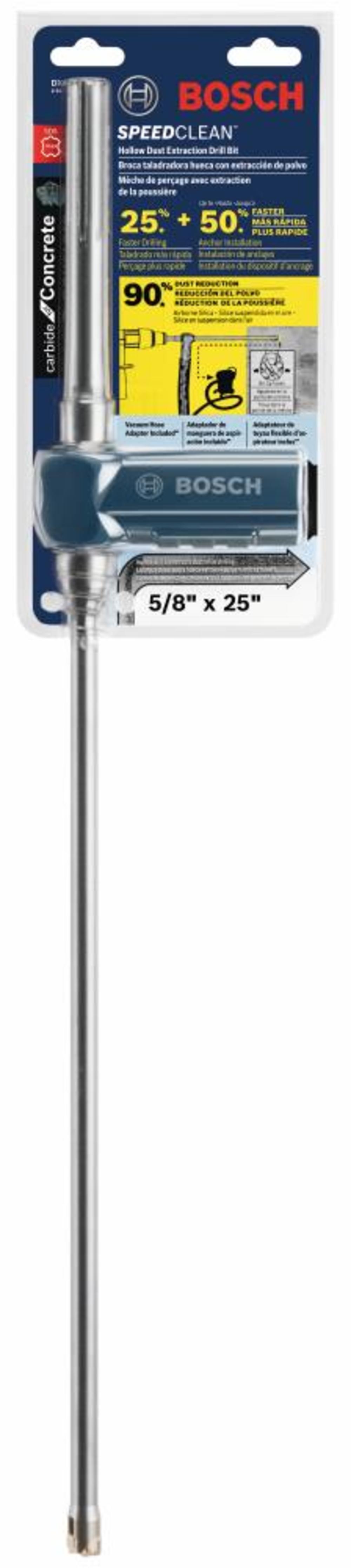 Bosch 5/8 In. x 25 In. SDS-plus Speed Clean Dust Extraction Bit - Flockneti