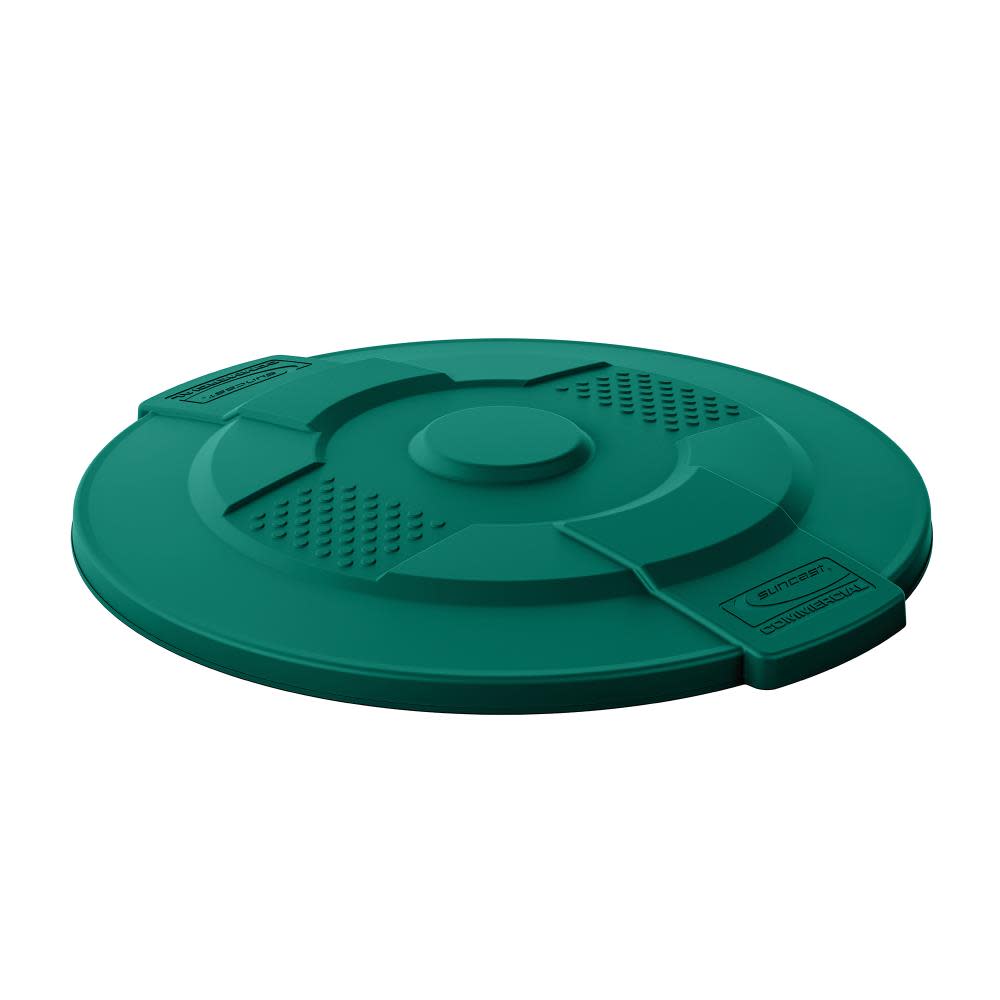 Suncast Plastic Utility Trash Lid – 44 Gallon Green - Flockneti