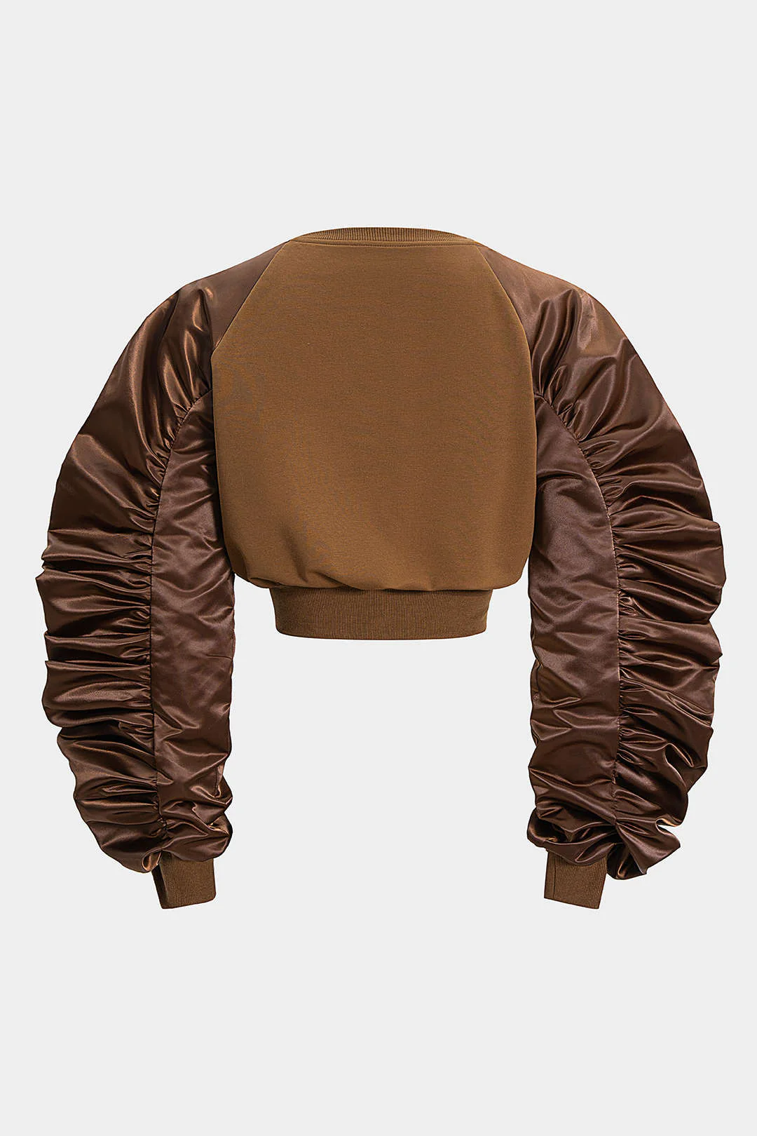 Ruched Patchwork Long Sleeve Sweatshirt - Flockneti