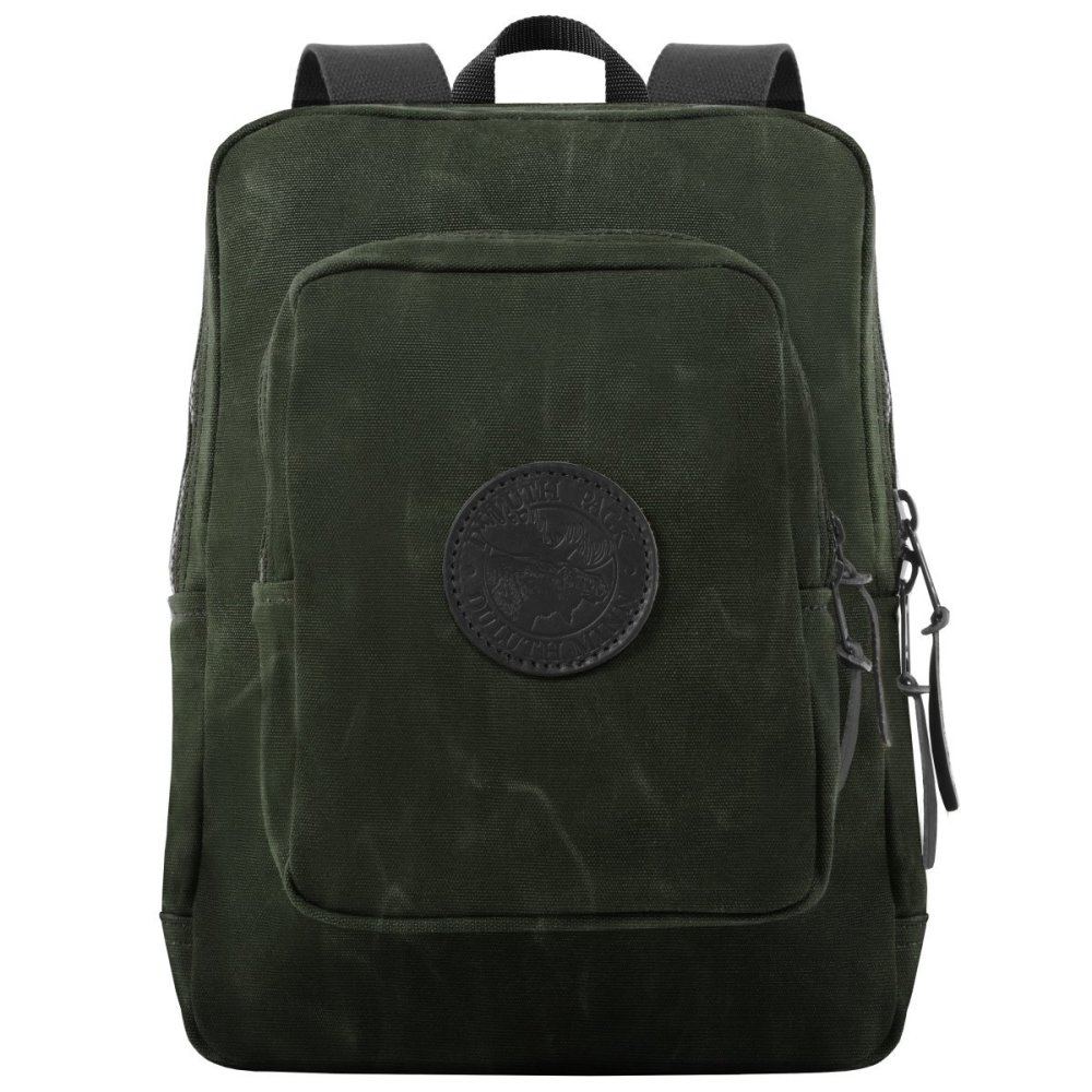 Duluth Pack 12 Liter Capacity Wax Olive Drab Medium Standard Backpack - Flockneti