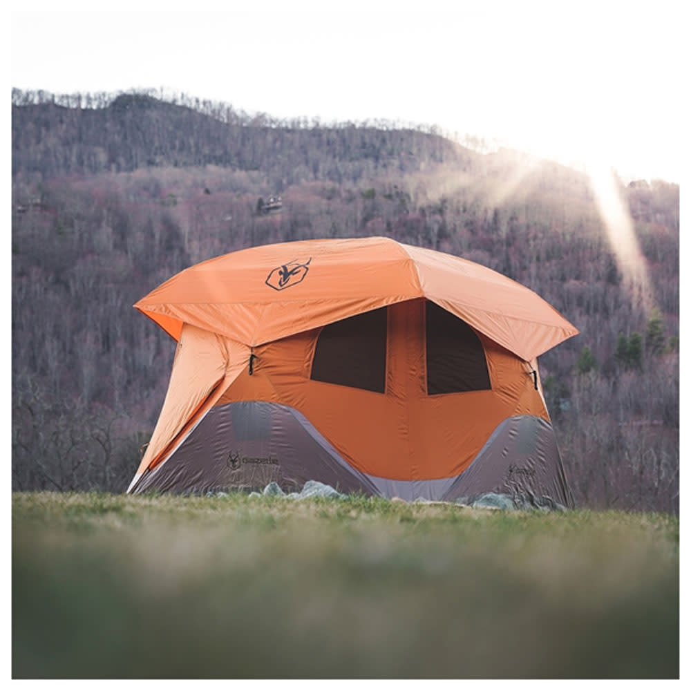 Gazelle T4 Pop-Up 4 Person Camping Tent Sunset Orange - Flockneti
