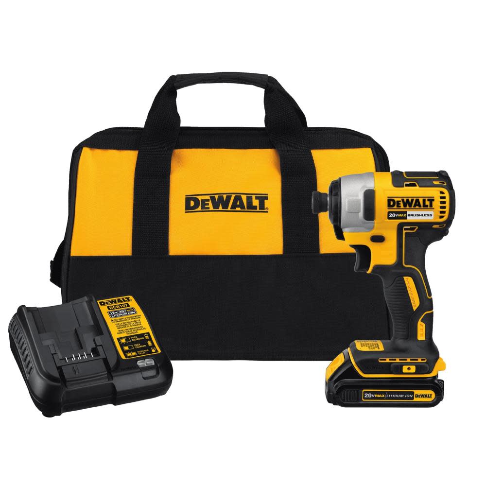 DEWALT 20 V MAX 1/4-in Brushless Impact Driver Kit - Flockneti
