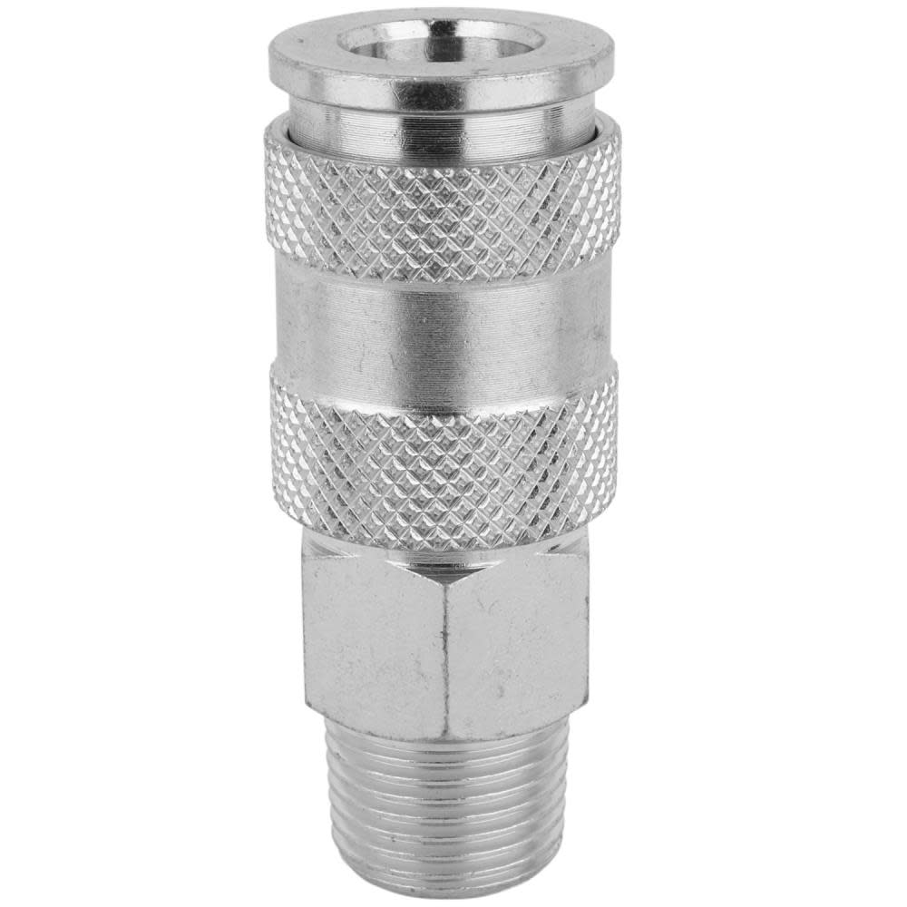 Milton 3/8″ MNPT High Flow V Style Quick Connect Steel Coupler - Flockneti