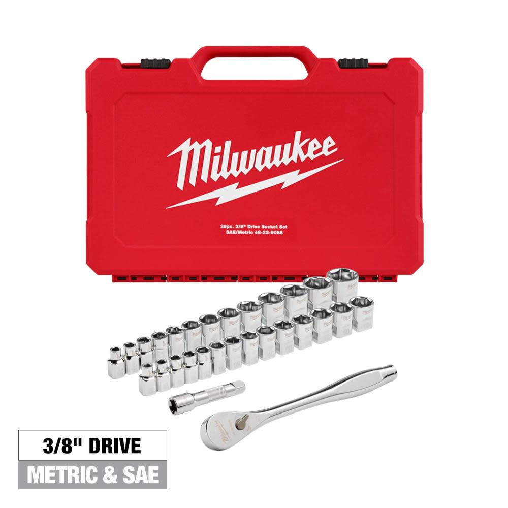 Milwaukee 29pc Ratchet and Socket Tool Set - Flockneti