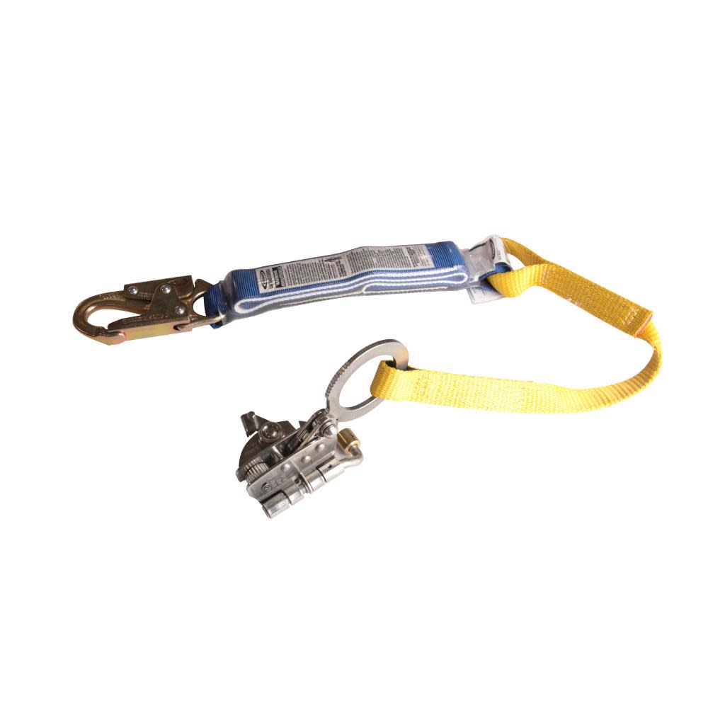 Werner 3Ft SS Trailing Rope Grab with Shock Absorbing Lanyard - Flockneti