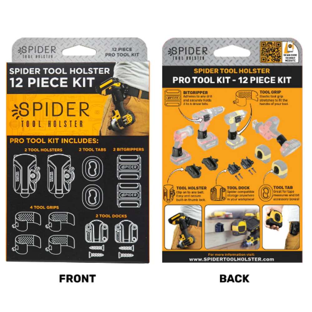 Spider Tool Holster Pro Tool Holster Kit 12pc Kit - Flockneti