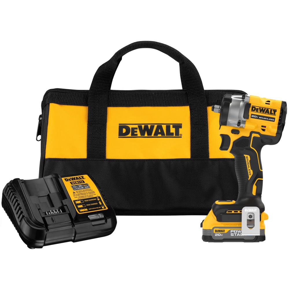 DEWALT 20V MAX 3/8″ Compact Impact Wrench & POWERSTACK Compact Battery - Flockneti