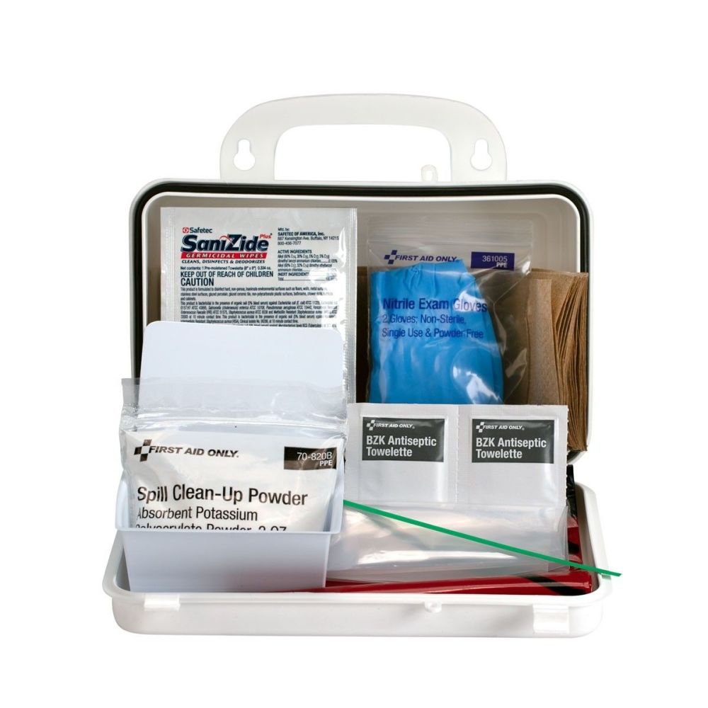 First Aid Only BBP Spill Clean Up Kit 20pc Plastic Case - Flockneti